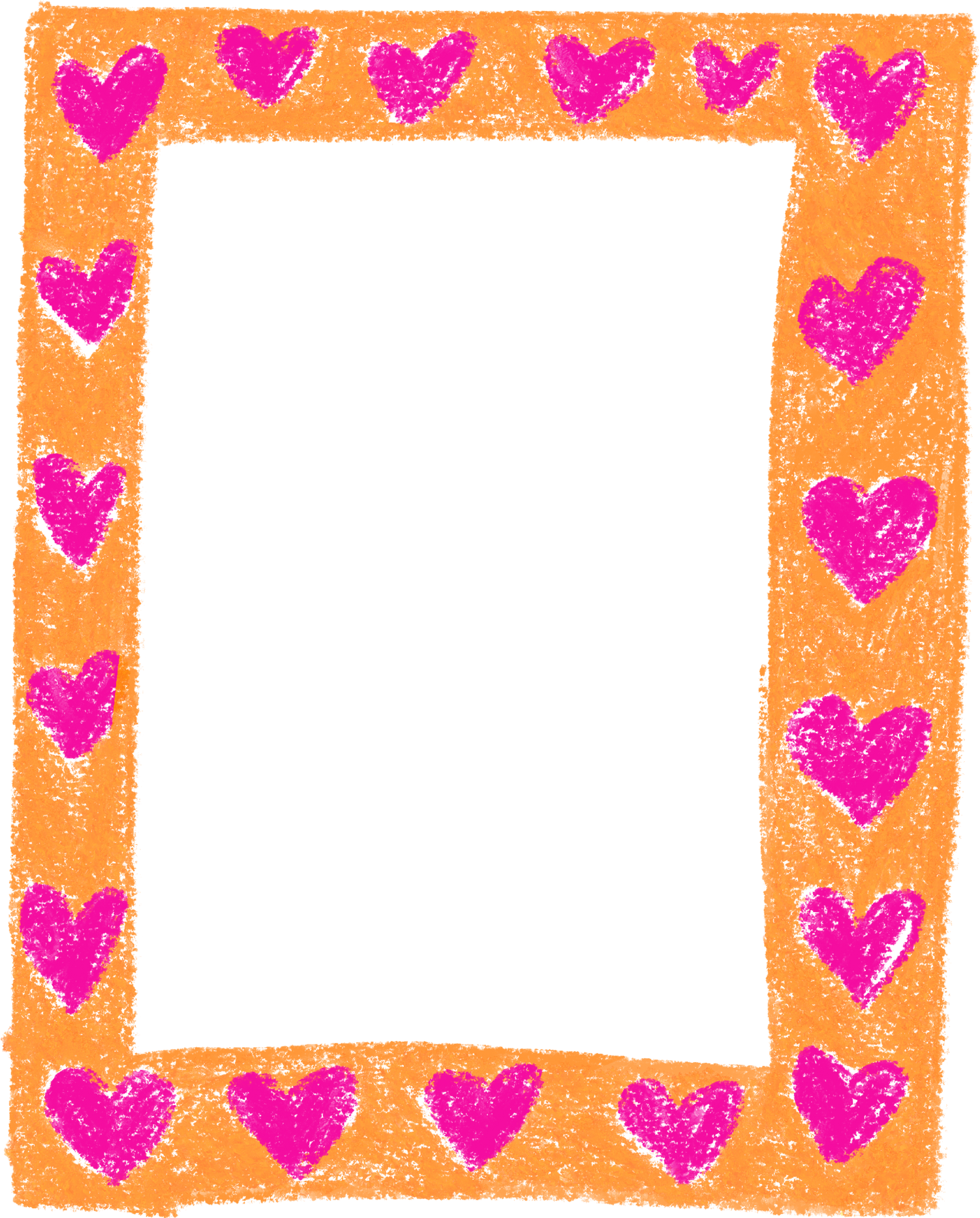 Crayon Oil Pastel Textured Frame